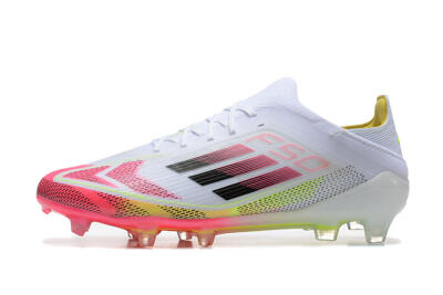 Adidas F50 Elite FG Low-Tops Soccer Cleats - White/Red/Yellow