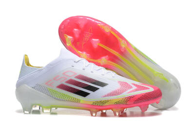 Adidas F50 Elite FG Low-Tops Soccer Cleats - White/Red/Yellow