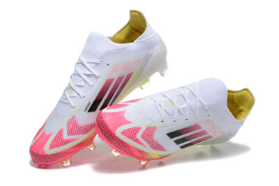 Adidas F50 Elite FG Low-Tops Soccer Cleats - White/Red/Yellow