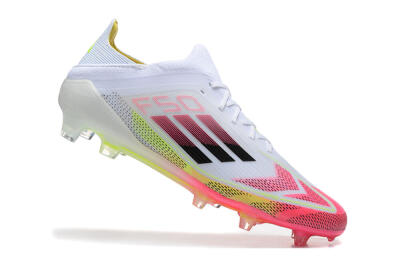 Adidas F50 Elite FG Low-Tops Soccer Cleats - White/Red/Yellow