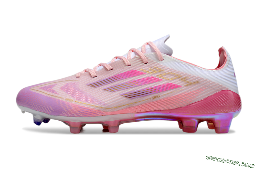 Adidas F50 Elite 304 FG Low-Tops Soccer Cleats - Pink/Purple/Gold 2