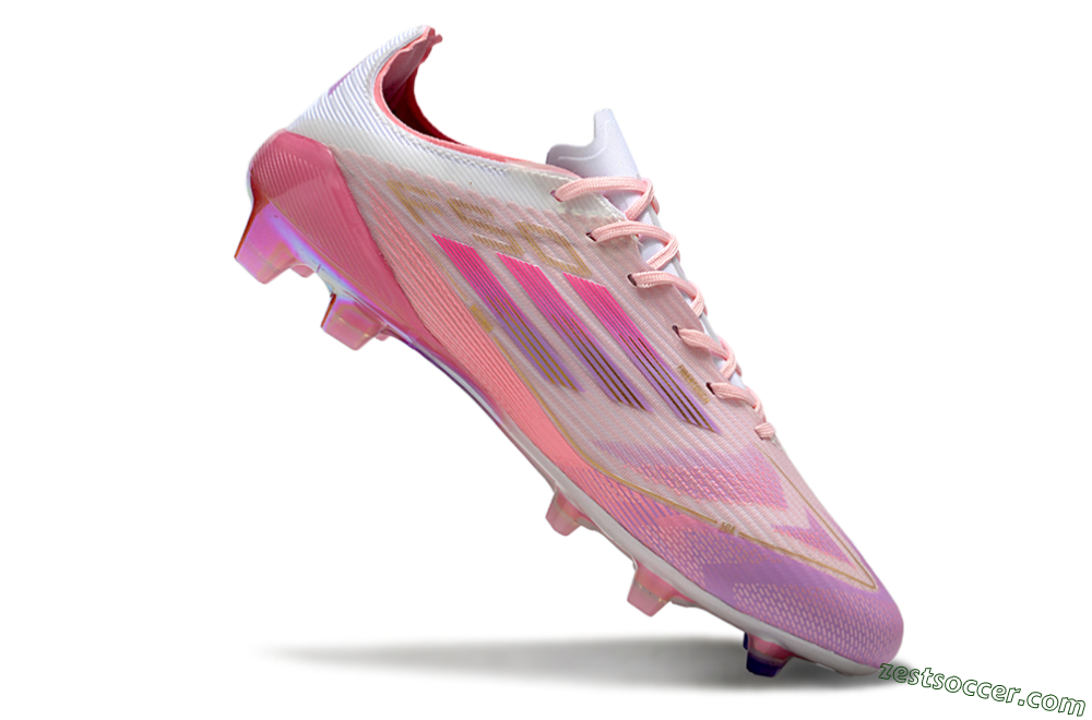 Adidas F50 Elite 304 FG Low-Tops Soccer Cleats - Pink/Purple/Gold 5