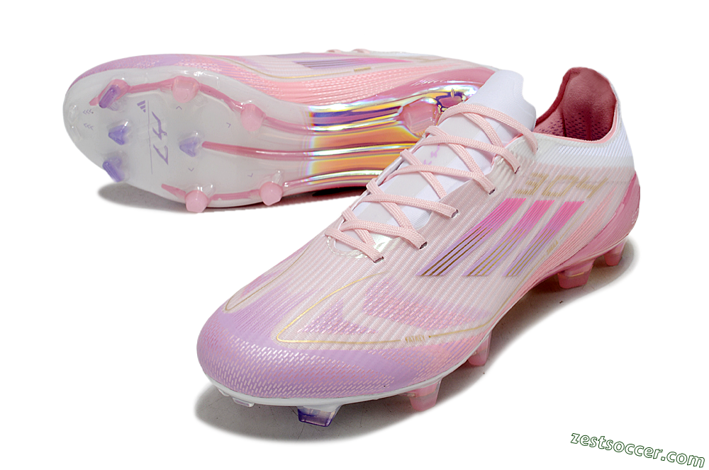 Adidas F50 Elite 304 FG Low-Tops Soccer Cleats - Pink/Purple/Gold 3