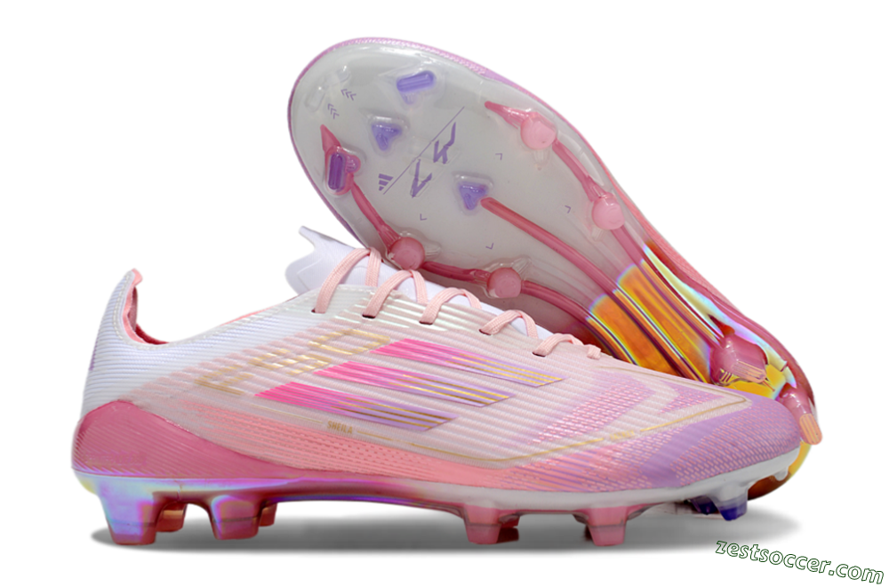 Adidas F50 Elite 304 FG Low-Tops Soccer Cleats - Pink/Purple/Gold 0