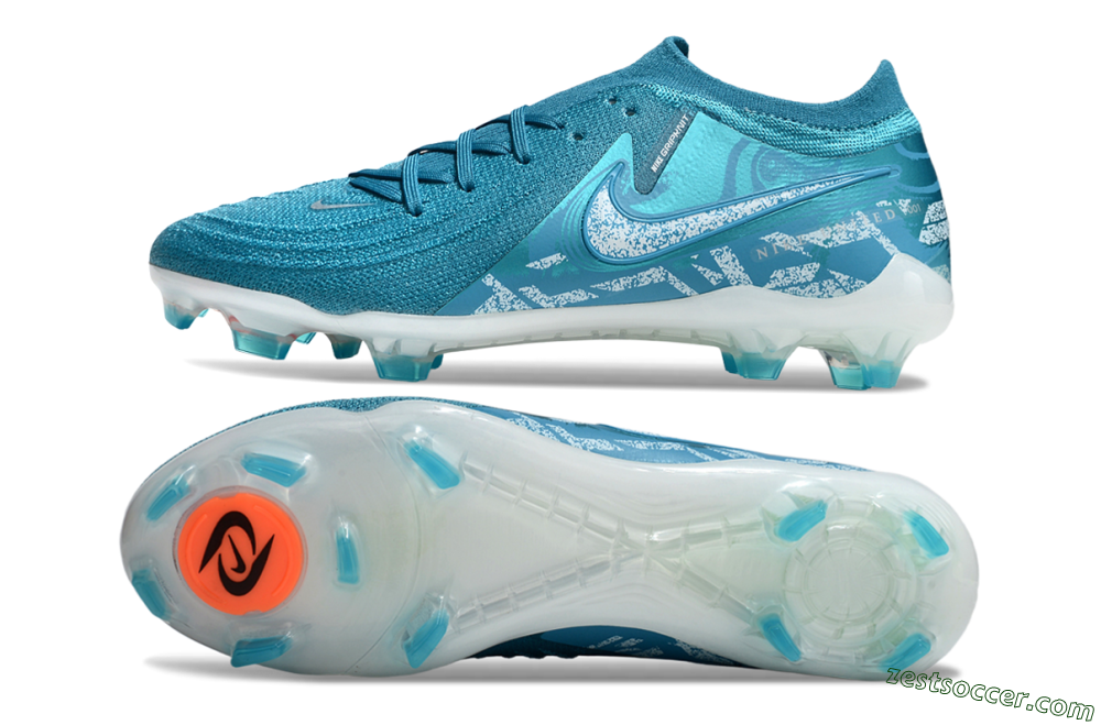 Nike Phantom Luna Elite FG Low-Tops Soccer Cleats - Blue/White 1