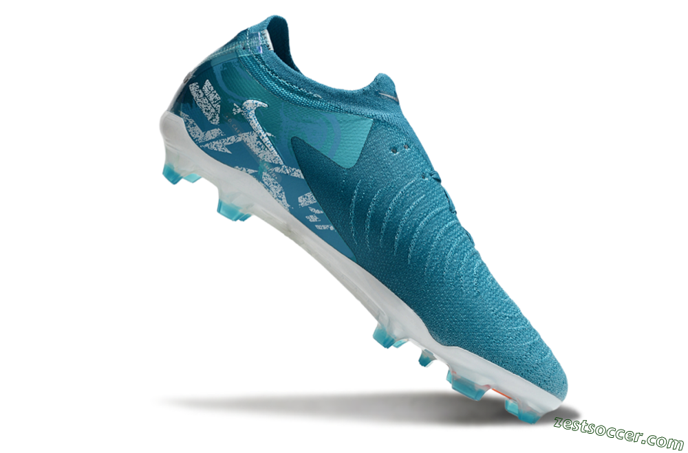 Nike Phantom Luna Elite FG Low-Tops Soccer Cleats - Blue/White 4