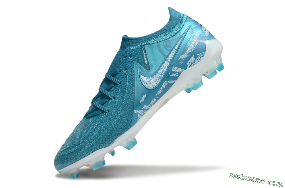 Nike Phantom Luna Elite FG Low-Tops Soccer Cleats - Blue/White 5