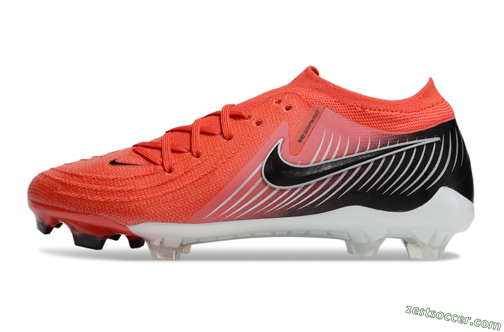 Nike Phantom Luna Elite FG Low-Tops Soccer Cleats - Red/Black/White 2
