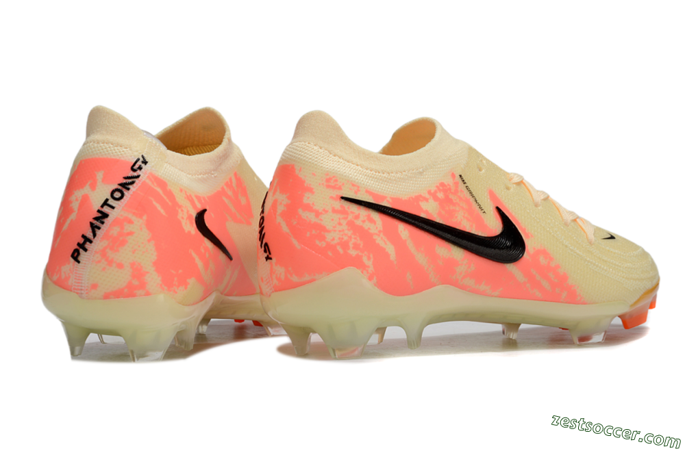 Nike Phantom Luna Elite FG Low-Tops Soccer Cleats - Yellow/Pink/Black 6