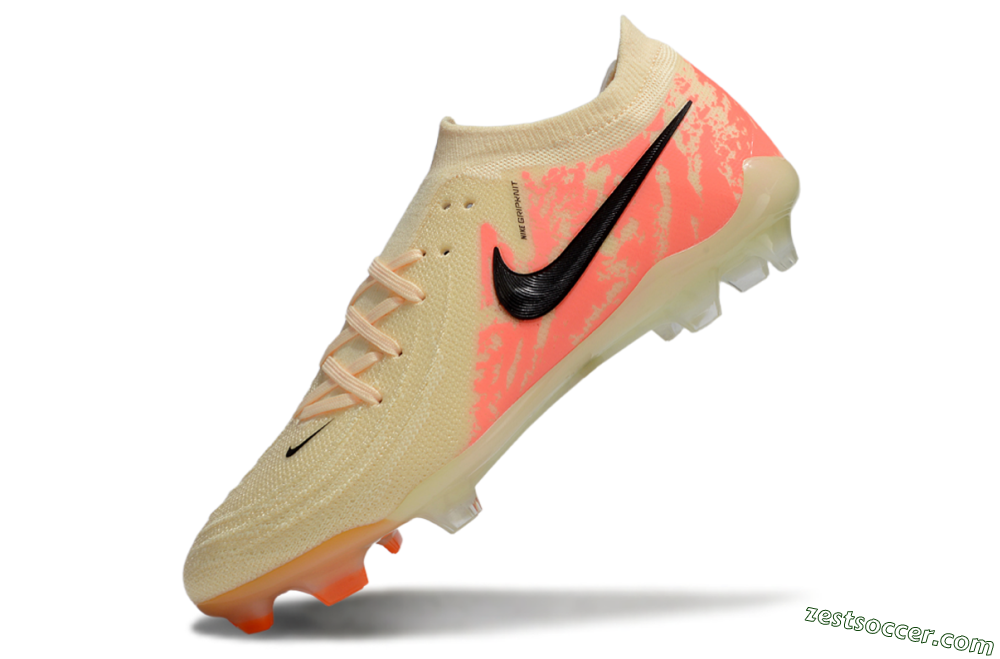 Nike Phantom Luna Elite FG Low-Tops Soccer Cleats - Yellow/Pink/Black 5