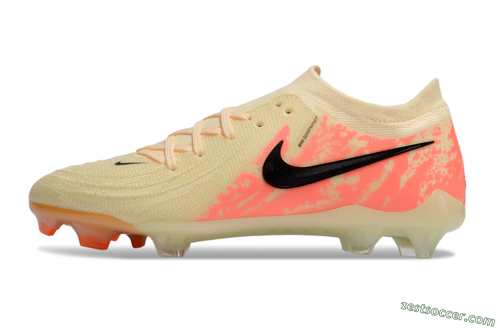 Nike Phantom Luna Elite FG Low-Tops Soccer Cleats - Yellow/Pink/Black 2