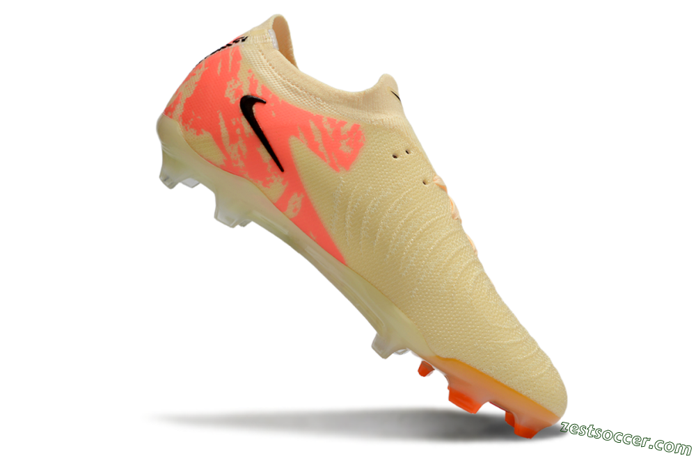 Nike Phantom Luna Elite FG Low-Tops Soccer Cleats - Yellow/Pink/Black 4