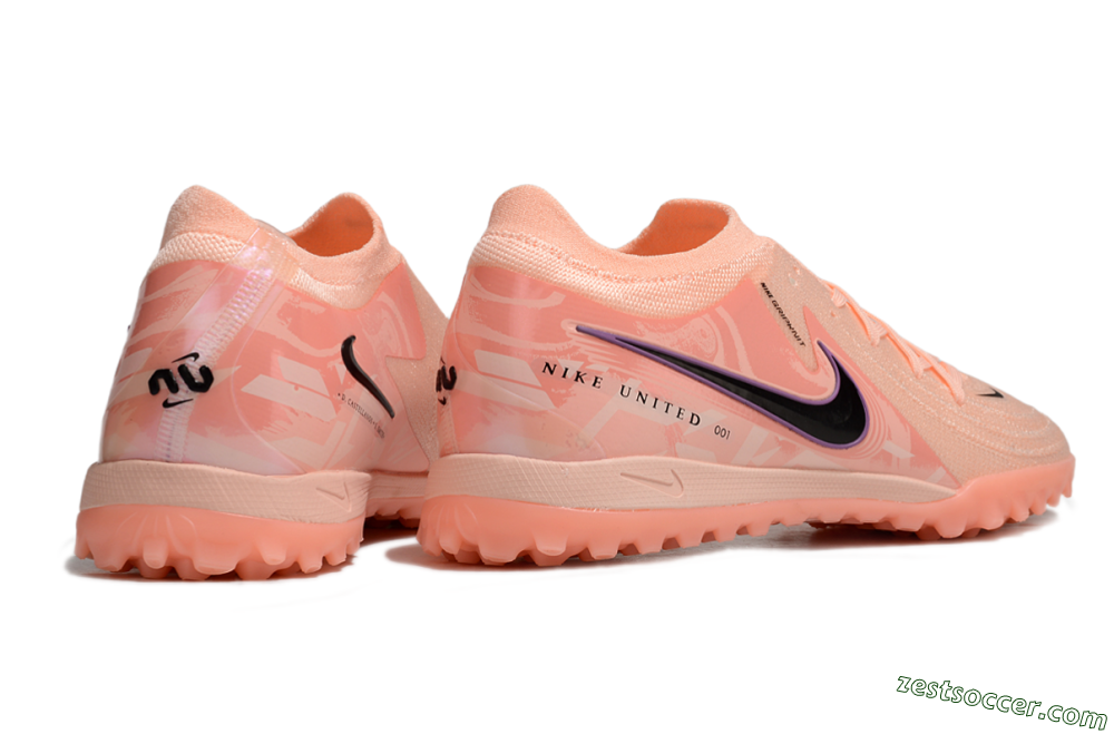 Nike Phantom GX 2 Elite TF Low-Tops Soccer Shoes - Pink/Black/Purple 6