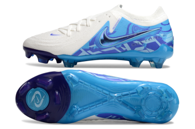 Nike Phantom Luna Elite FG Low-Tops Soccer Cleats - Beige/Blue/White