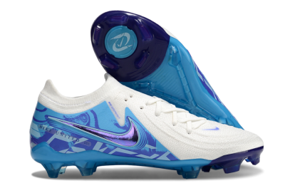 Nike Phantom Luna Elite FG Low-Tops Soccer Cleats - Beige/Blue/White