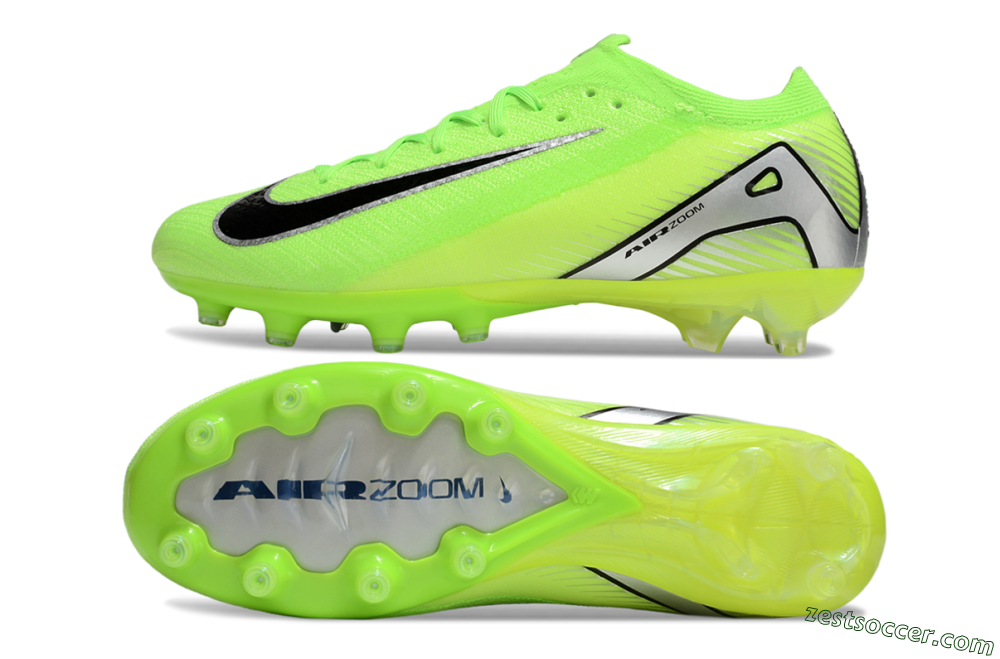 Nike Air Zoom Mercurial Vapor 16 Elite AG Low-Tops Soccer Cleats - Yellow/Black/Silver 1