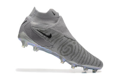 Nike Phantom GX 2 Elite FG High-Tops Soccer Cleats - Grey/Black/Gold