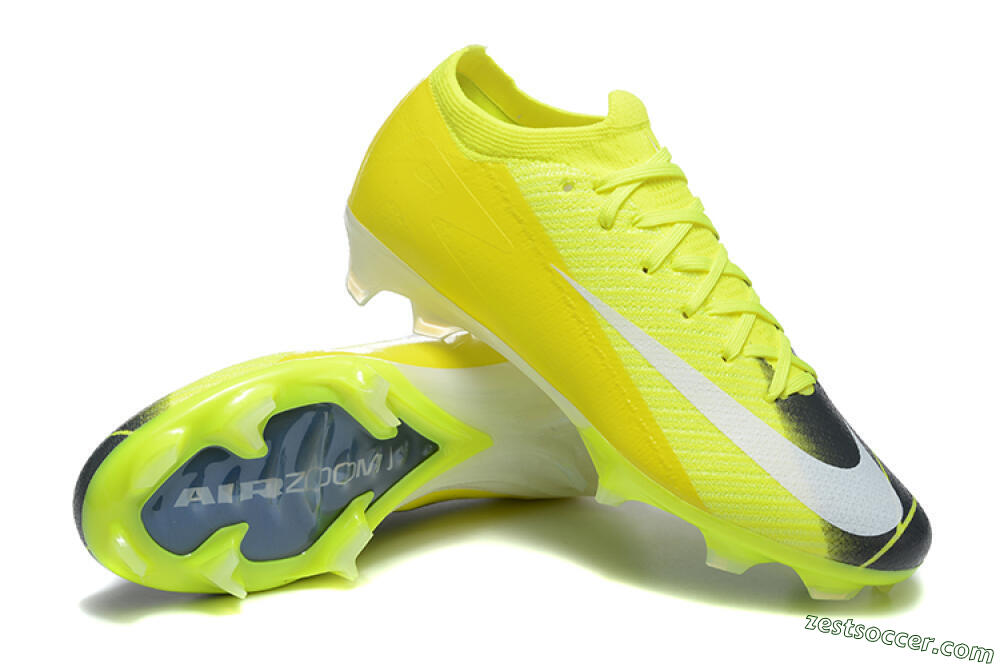 Nike Air Zoom Mercurial Vapor 16 Elite FG Low-Tops Soccer Cleats - Yellow/Black/White 4
