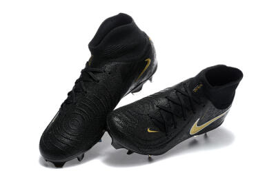 Nike Phantom Luna Elite FG High-Tops Soccer Cleats - Black/Gold