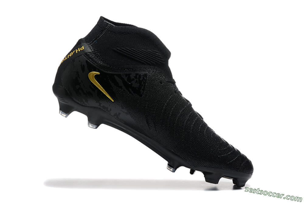 Nike Phantom Luna Elite FG High-Tops Soccer Cleats - Black/Gold 7
