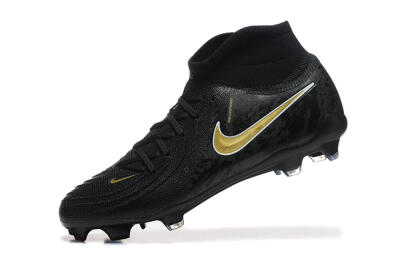 Nike Phantom Luna Elite FG High-Tops Soccer Cleats - Black/Gold