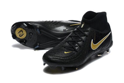 Nike Phantom Luna Elite FG High-Tops Soccer Cleats - Black/Gold