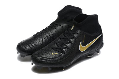 Nike Phantom Luna Elite FG High-Tops Soccer Cleats - Black/Gold
