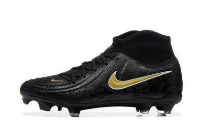 Nike Phantom Luna Elite FG High-Tops Soccer Cleats - Black/Gold