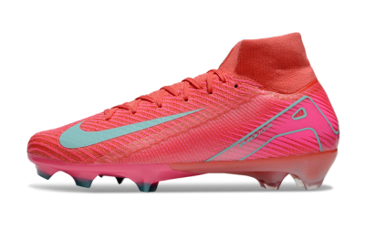 Nike Air Zoom Mercurial Superfly 10 Elite FG High-Tops Soccer Cleats - Red/Jade/Pink