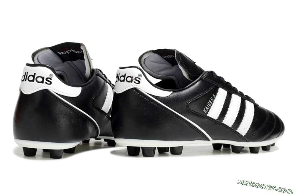 Adidas Kaiser 5 FG Low-Tops Soccer Cleats - Black/White 6