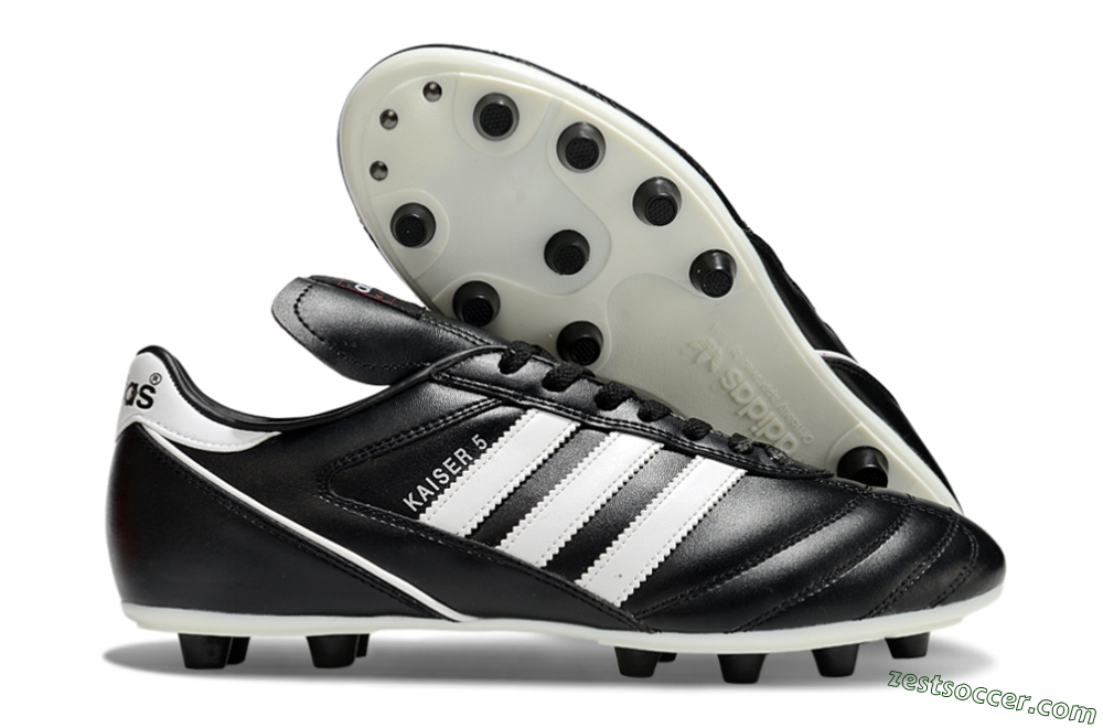 Adidas Kaiser 5 FG Low-Tops Soccer Cleats - Black/White 0