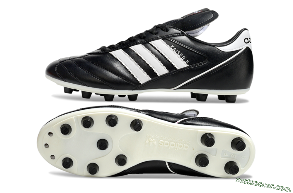 Adidas Kaiser 5 FG Low-Tops Soccer Cleats - Black/White 1