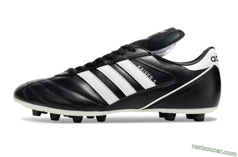 Adidas Kaiser 5 FG Low-Tops Soccer Cleats - Black/White 2