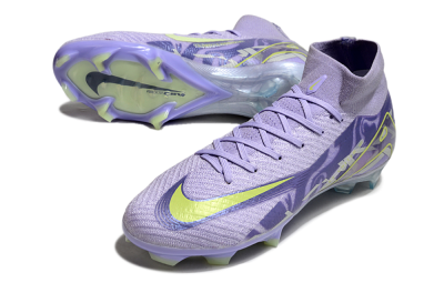 Nike Air Zoom Mercurial Superfly 10 Elite FG High-Tops Soccer Cleats - Purple/Yellow