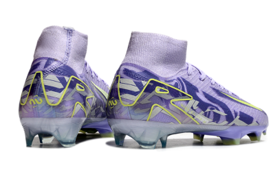 Nike Air Zoom Mercurial Superfly 10 Elite FG High-Tops Soccer Cleats - Purple/Yellow