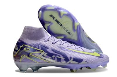 Nike Air Zoom Mercurial Superfly 10 Elite FG High-Tops Soccer Cleats - Purple/Yellow