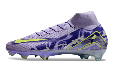 Nike Air Zoom Mercurial Superfly 10 Elite FG High-Tops Soccer Cleats - Purple/Yellow