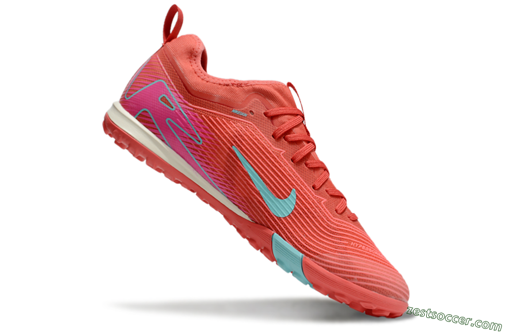 Nike Air Zoom Mercurial Vapor 16 Pro TF Low-Tops Soccer Shoes - Red/Jade/Pink 4