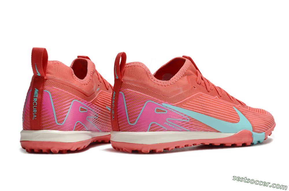 Nike Air Zoom Mercurial Vapor 16 Pro TF Low-Tops Soccer Shoes - Red/Jade/Pink 6