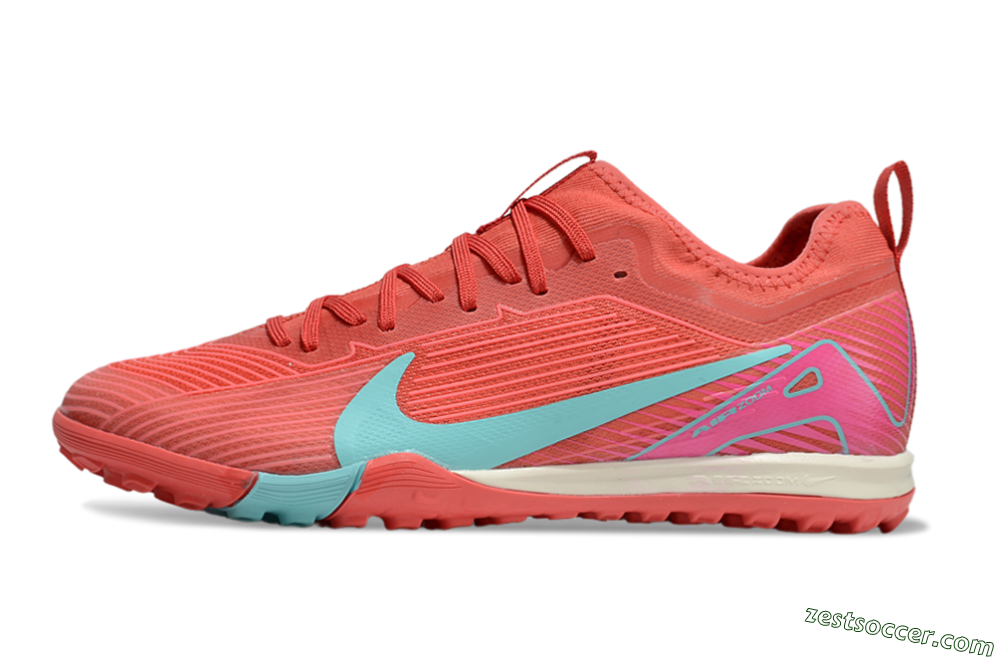 Nike Air Zoom Mercurial Vapor 16 Pro TF Low-Tops Soccer Shoes - Red/Jade/Pink 2
