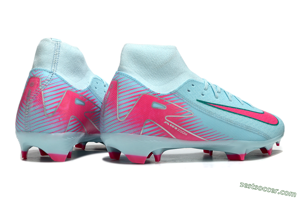Nike Air Zoom Mercurial Superfly 10 Elite FG High-Tops Soccer Cleats - Jade/Pink/White 6