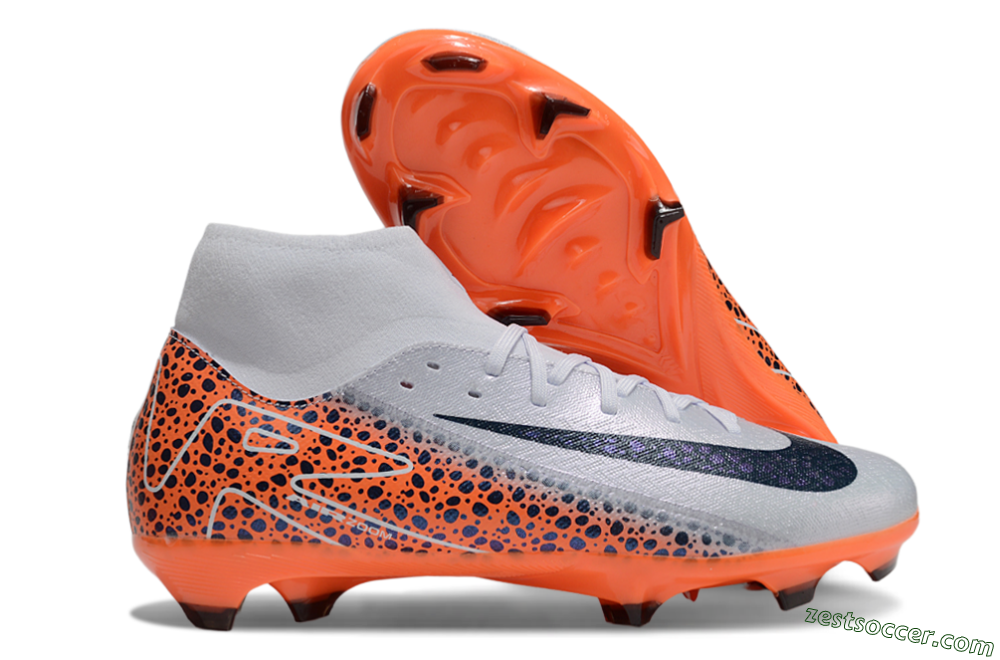 Nike Air Zoom Mercurial Superfly 10 Elite FG High-Tops Soccer Cleats - Grey/Black/Leopard 0