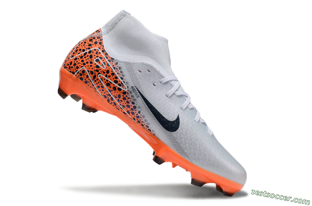 Nike Air Zoom Mercurial Superfly 10 Elite FG High-Tops Soccer Cleats - Grey/Black/Leopard 4