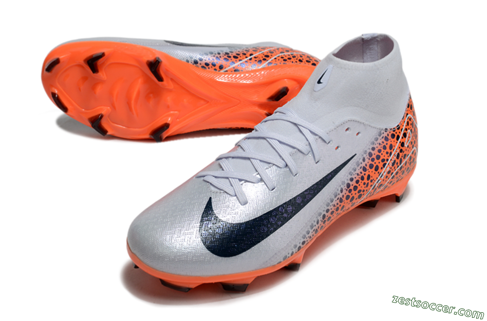 Nike Air Zoom Mercurial Superfly 10 Elite FG High-Tops Soccer Cleats - Grey/Black/Leopard 3