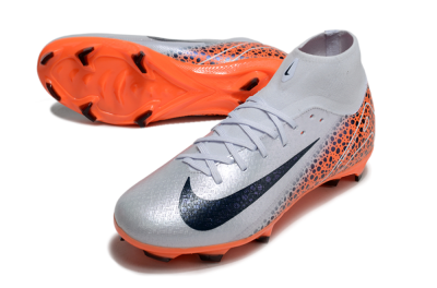 Nike Air Zoom Mercurial Superfly 10 Elite FG High-Tops Soccer Cleats - Grey/Black/Leopard
