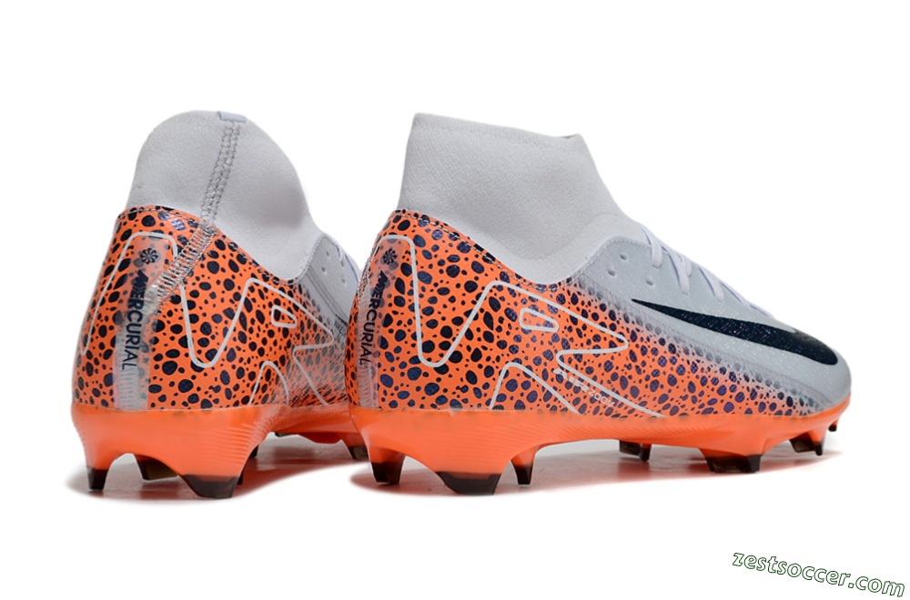 Nike Air Zoom Mercurial Superfly 10 Elite FG High-Tops Soccer Cleats - Grey/Black/Leopard 6