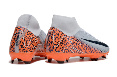 Nike Air Zoom Mercurial Superfly 10 Elite FG High-Tops Soccer Cleats - Grey/Black/Leopard