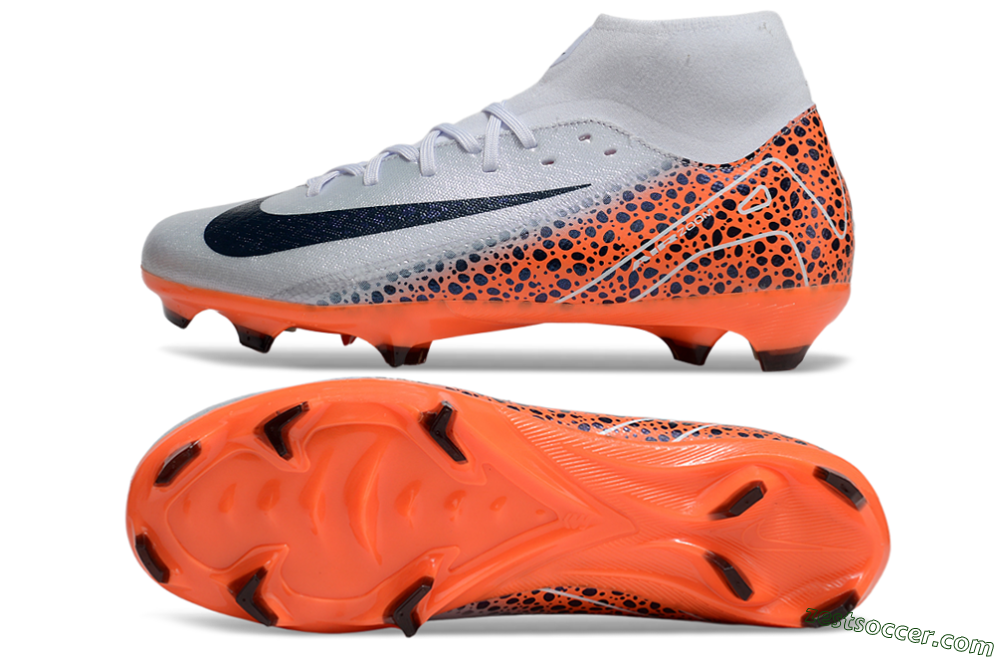 Nike Air Zoom Mercurial Superfly 10 Elite FG High-Tops Soccer Cleats - Grey/Black/Leopard 1
