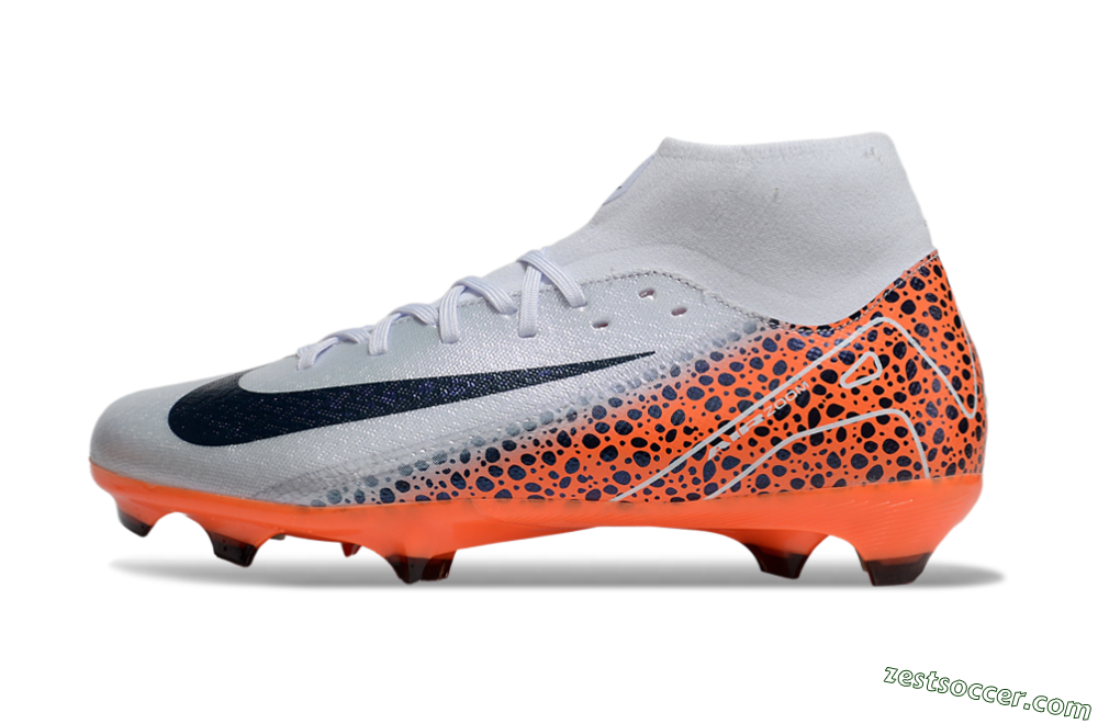Nike Air Zoom Mercurial Superfly 10 Elite FG High-Tops Soccer Cleats - Grey/Black/Leopard 2