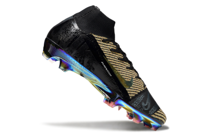 Nike Air Zoom Mercurial Superfly 10 Elite FG High-Tops Soccer Cleats - Black/Gold/White
